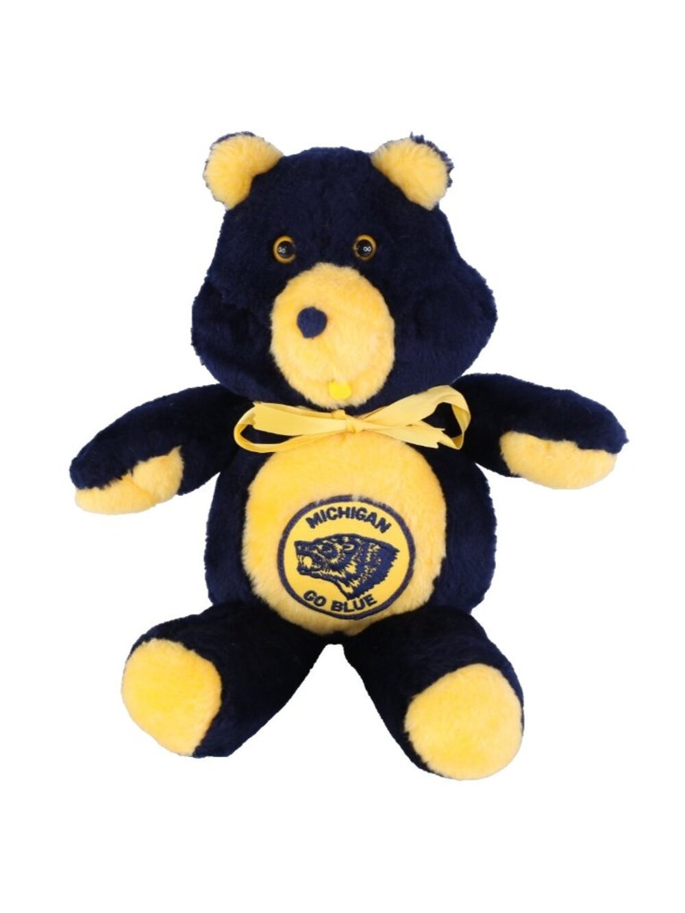 Vintage 70s 80s Hand Made University of Michigan Teddy Bear Stuffed Bear USA